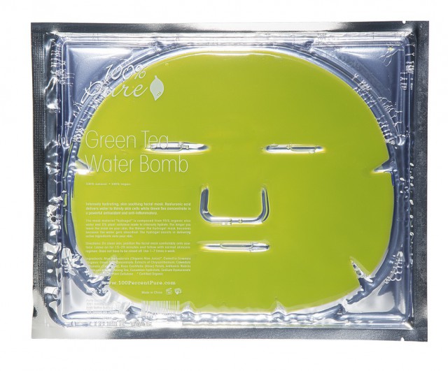 Pleťová hydrogelová hydratační maska Zelený čaj